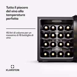 Les vins fins se dégustent particulièrement bien dans l'élégante cave à vin Klarstein Silent Vino 16 Uno, car ils sont toujou ...