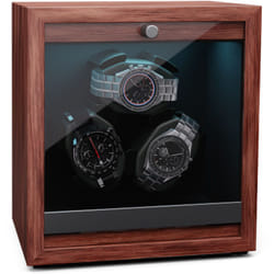 Klarstein - Remontoir pour montres automatiques, remontoir de montre automatique pour 3 montres, remontoir de montre automatique avec porte en