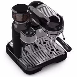 Klarstein 10045450, Machine à expresso, 1,4 L, Café moulu, Broyeur intégré, 1550 W, Noir