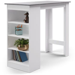 Blumfeldt - Table de bar Klarstein table de bar pour cuisine table en bois massif 110 cm table de bar bistro & bar rectangulaire petite table de bar