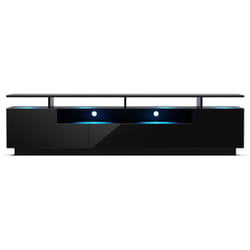 Blumfeldt - Klarstein Meuble tv Bois avec led, Meuble Tele de 195 cm, Design Moderne avec led Multicolores, Grand Meuble tv, Meuble bas tv pour