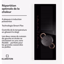 La table de cuisson à induction Klarstein Masterzone 90 Slim Flex redéfinit la cuisine. La technologie Smart Flex permet une  ...