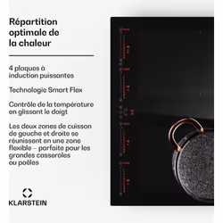 LA MAGIE DU GLISSEMENT : Lorsque vous faites glisser votre casserole vers l'arrière sur la plaque, la chaleur diminue automat ...
