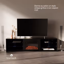 L'ABSOLUMENT DU SUCCÈS : Complétez votre mobilier de salon avec notre meuble TV. Ce meuble TV est noir et moderne et est fabr ...
