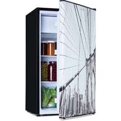 Klarstein - CoolArt - Combiné réfrigérateur-congélateur, réfrigérateur avec 2 niveaux de refroidissement, façade design, thermostat avec 5 niveaux, 0