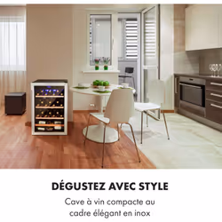 Pour le plus grand plaisir du vin : la cave à vin Klarstein Vinamour 48 Uno convainc par son réglage de la température au deg ...