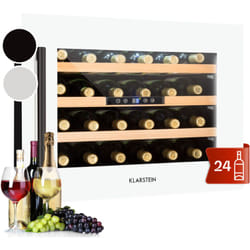 Klarstein - Cave a Vin Encastrable, Caves à Vin de 57L avec une Porte en Verre, Cave a Vins à Zone Unique, Bar Intérieur/Extérieur, Frigo Vin, Cave a