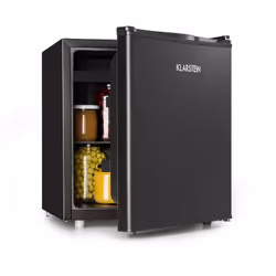 Black is beautiful ! Le réfrigérateur Klarstein Obsidian n'est pas seulement compact, il impressionne aussi par son design ex ...