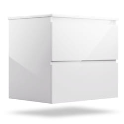 Meuble de salle de bain - BLUMFELDT - Johnstone - Vasque en céramique - 60 cm - Finition brillante