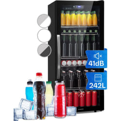 Klarstein Mini Frigo de Chambre et Bureau pour Boisson, Petit Frigo Silencieux, Refrigerateur Mini Bar 242L, Petit Réfrigérateur Camping, Étagères