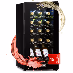 PRÉSENTATION ÉLÉGANTE DES VINS : En plus de sa porte en verre, la cave à vin Klarstein est doté d'un cadre en acier inoxydabl ...