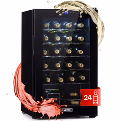 Klarstein Shiraz 24 Uno Cave à vin 63 L 24 bt. Panneau de contrôle tactile 5-18° C Noir