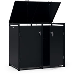 Blumfeldt - Rangement élégant pour poubelle wheelie bin - 60 l/120 l/240 l, ouverture haut avant, serrure a clé, design chic - idéal pour le tri
