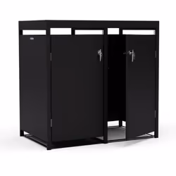 Blumfeldt - abri de jardin élégant pour poubelle tri sélectif de 60 l/120 l/240 l - ouverture haut et avant, serrure a cles - adapte comme poubelle
