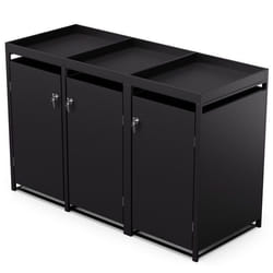 Blumfeldt Abri De Jardin Élégant Pour Poubelle Tri Sélectif 60l/120l/240l, Conteneur Poubelle Ouverture Par Le Haut Et Le Cote, Fermeture À Cle, Poubelle Salle De Bain Parfaite