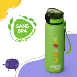 Schmatzfatz Gourde Enfant 500ml - Anti Fuite, Sans bpa, Design Coloré, Fermeture 1 Clic, Compatible Boissons Gazeuses, Facile à Nettoyer, Avec