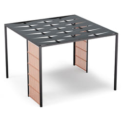 Pergola Salon de jardin extérieur Vert 3x3 m, cadre en acier thermolaqué robuste, toit enduit de polyamide, brise-vue en acier, tonnelle de jardin