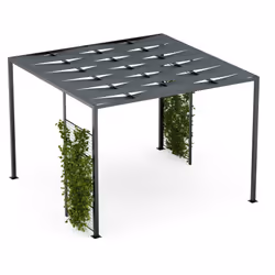 Robuste et durable : La pergola est dotée d'un cadre en acier peint par poudrage pour une stabilité et une durabilité excepti ...