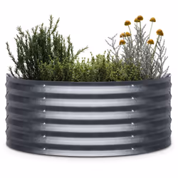 CONSTRUCTION DE HAUTE QUALITÉ : Conception en demi-cercle pour une stabilité accrue, idéale comme jardinière surélevée ou jar ...