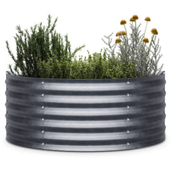 Blumfeldt - potager surélevé High Grow Half Circle Garden, en acier galvanisé, 105 x 60 x 43 cm - potager de jardin résistant à la rouille et au gel,