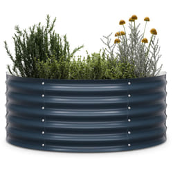 Blumfeldt - potager sureleve High Grow Half Circle Garden, acier galvanise, resistant aux intemperies et facile à assembler - parfait pour le