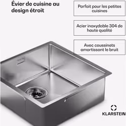 CONVIENT À TOUTES LES CUISINES : Design élégant et polyvalent, cet évier de cuisine s'intègre parfaitement dans n'importe que ...