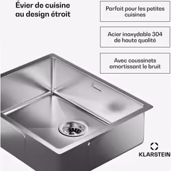 CONVIENT À TOUTES LES CUISINES : Design élégant et polyvalent, cet évier de cuisine s'intègre parfaitement dans n'importe que ...