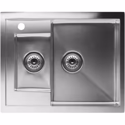 BACS 1,5 L PRATIQUES : évier de cuisine spacieux avec bac intermédiaire pratique, idéal pour un usage multifonction et optimi ...