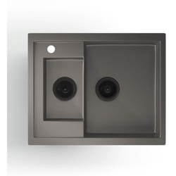 Klarstein - vier de cuisine en acier inoxydable 61x50 cm avec trop-plein et filtre inclus - Parfait pour égouttoir à vaisselle et robinet de cuisine