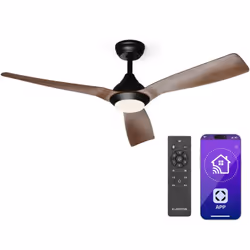 ÉCLAIRAGE DE PLAFOND INTELLIGENT : Le Klarstein Fiji Flow comprend un puissant ventilateur de 132 cm 2-en-1 élégant et foncti ...