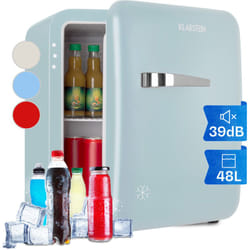 Klarstein Mini Frigo de Chambre de 48L pour Snacks et Boissons, Petit Frigo Top Silencieux, Mini Bar, Petit Réfrigérateur Camping, Mini Frigo