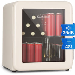 Klarstein - Mini Frigo de Chambre de 48L pour Boissons et Bieres, Petit Frigo Silencieux, Mini Bar Intérieur/Ext, Petit Refrigérateur Camping,
