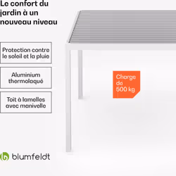 Utilisation polyvalente : Le toit résistant de cette tonnelle de jardin extérieur protège du soleil, de la pluie, de la neige ...