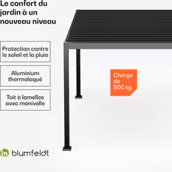 Utilisation polyvalente : Le toit résistant de cette tonnelle de jardin extérieur protège du soleil, de la pluie, de la neige ...