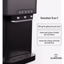 DE LA GLACE A VOLONTE : Cette machine à glace peut créer des glaçons de grande et de petite taille pour vos boissons ou des c ...