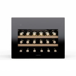 Klarstein - Rhone 28 Uno Cave à Vin - 28 Bouteilles, 1 Zone, 5-20°C, Éclairage led, Porte Push-to-Open uv, Silencieux 40 dB, Frigo Vin Noir