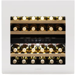 Klarstein - Rhone 36 Duo Cave à Vin - 36 Bouteilles, 2 Zones, 5-22°C, Éclairage led, Porte Push-to-Open uv, Silencieux, Frigo à Vin Noir