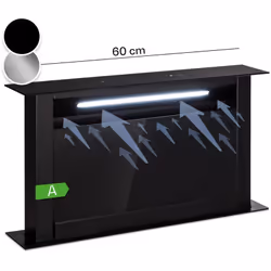 UN DESIGN GÉNIAL : notre hotte aspirante à dépression aspire la vapeur horizontalement au-dessus de la plaque de cuisson, au ...
