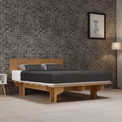 ASSEMBLAGE SANS OUTIL : Les panneaux s'emboîtent parfaitement, réduisant le temps de montage pour ce cadre de lit 160x200 en  ...