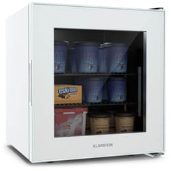 Klarstein - mini-congélateur 36 l avec façade en verre, thermostat 5 niveaux de 0 à -18°c, pieds réglables - idéal frigo congélateur, sac