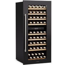 Klarstein Vinsider Duo Cave à Vin - 79 Bouteilles, 2 Zones, 5-22°C, Commande Tactile, Éclairage LED, Verre Anti-UV, Faible Niveau Sonore, Noir