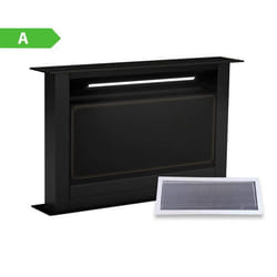 Klarstein Victoria Downdraft Hotte aspirante 60 cm Hotte escamotable 8 niveaux + Boost  jusquà 713.8 m³/h  120 W Noir