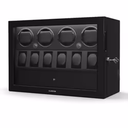 DESIGN LUXUEUX : La laque piano brillante et le cuir végétal confèrent à ce remontoir montre automatique une allure élégante  ...