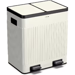 GRANDE CAPACITÉ : Ce recycleur offre une capacité de 40 litres avec deux bacs de 20 litres chacun, idéal pour une poubelle de ...