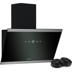 FlashLine hotte aspirante - hotte de cuisine 60 cm, écran tactile, 524 m³/h, cee a++, éclairage led, silencieuse avec 34,5 dB, noire, conduit &