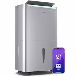 CAPACITÉ DE DÉSHUMIDIFICATION ÉLEVÉE : Jusqu'à 50 litres d'humidité par jour, idéal pour les pièces de 45 à 55 m². Ce déshumi ...