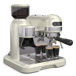Klarstein Bella Café Machine à expresso Broyeur Machine à café barista 19 bars Mousse de lait 2 tasses 1550 W Vintage