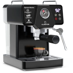 Klarstein - Libeica machine à café en grains – 19 bars, 1350 w, acier inoxydable, buse vapeur, réservoir 1,8 l, panneau tactile, pour expresso & café