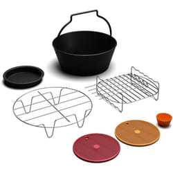 Klarstein AeroVital Deluxe Friteuse Sans Huile Accessoires - Grille, Set Bbq, Plaque Pizza, Moule Gâteau, Moules Cupcakes & Tapis Silicone, Lavable