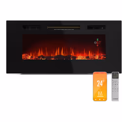 CONFORT ET ROMANTISME : Profitez de flammes réalistes sans bois avec cette cheminée électrique, idéale pour ajouter une touch ...